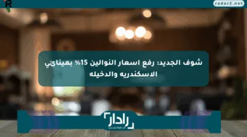 شوف الجديد: رفع أسعار النوالين 15% بمينائي الإسكندرية والدخيلة